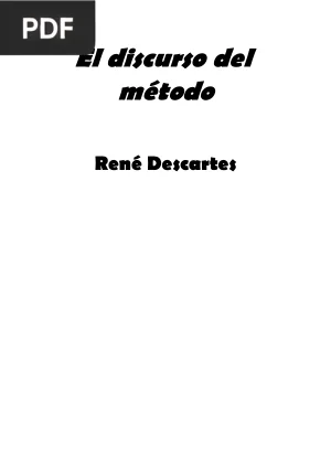 El discurso del método