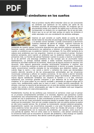 El simbolismo en los sueños
