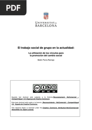 El trabajo social de grupo en la actualidad. La utilización de los vínculos para la promoción del cambio social