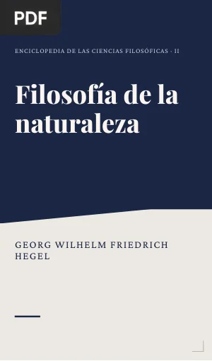 Enciclopedia de las ciencias filosóficas II: Filosofía de la naturaleza