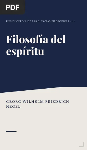 Enciclopedia de las ciencias filosóficas III: Filosofía del espíritu