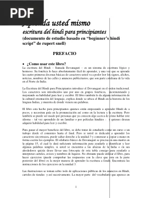 Escritura del Hindi para Principiantes