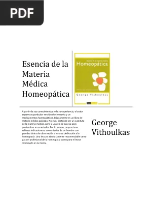 Esencia de la Materia Médica Homeopática