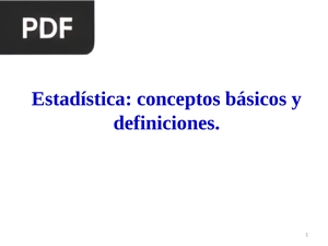 Estadística: conceptos básicos y definiciones