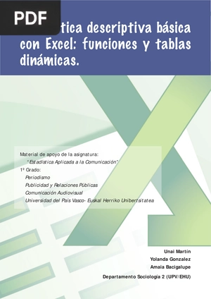 Estadística descriptiva básica con Excel - funciones y tablas dinámicas