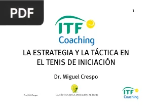 Estrategia y Táctica en el Tenis de Iniciación
