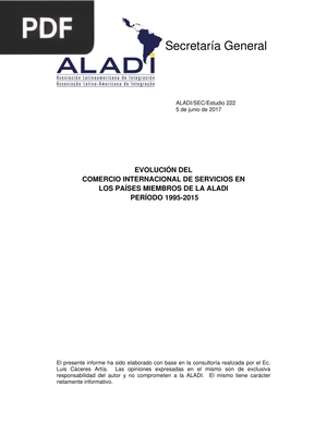 Evolución del comercio internacional de servicios en los países miembros de la ALADI período 1995-2015