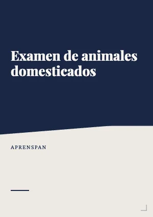 Examen de animales domesticados