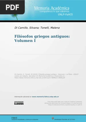 Filósofos griegos antiguo: Volumen I