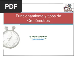 Funcionamiento y tipos de Cronómetros