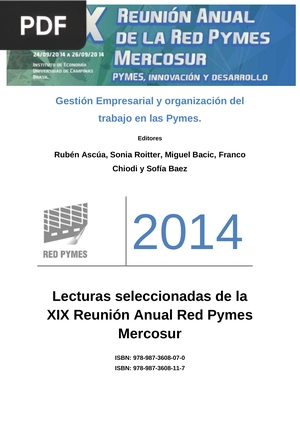 Gestión Empresarial y organización del trabajo en las Pymes