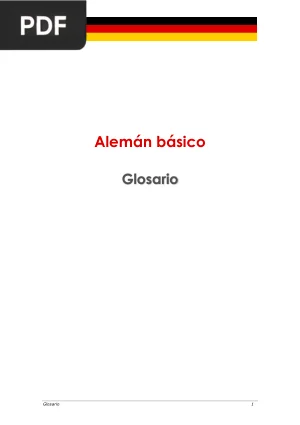 Glosario de Alemán Básico