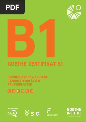 Goethe-Zertifikat B1 Übungssatz Erwachsene