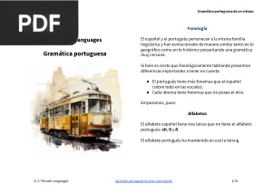 Gramática Portuguesa de un Vistazo