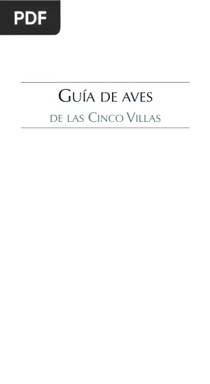 Guía de Aves de las Cinco Villas