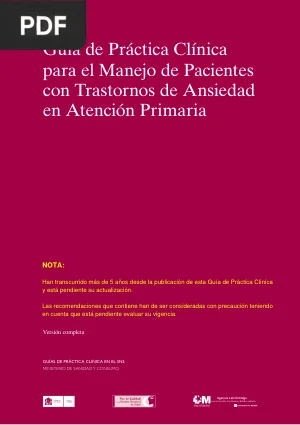 Guía de Práctica Clínica para el Manejo de Pacientes con Trastornos de Ansiedad en Atención Primaria