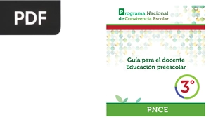 Guía para el docente. Educación preescolar