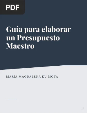 Guía para elaborar un Presupuesto Maestro