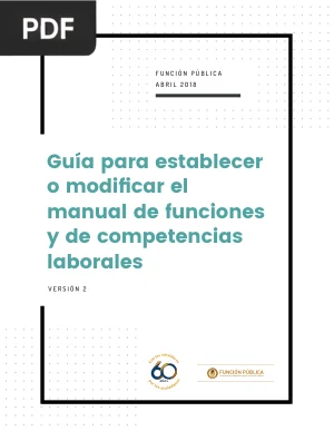Guía para establecer o modificar el manual de funciones y de competencias laborales