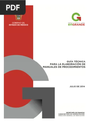 Guía técnica para la elaboración de manuales de procedimientos (Estado de México)