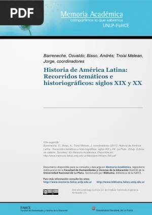 Historia de América Latina: Recorridos temáticos e historiográficos: siglos XIX y XX