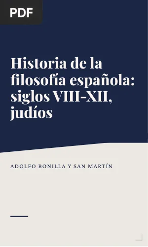 Historia de la filosofía española: siglos VIII-XII, judíos