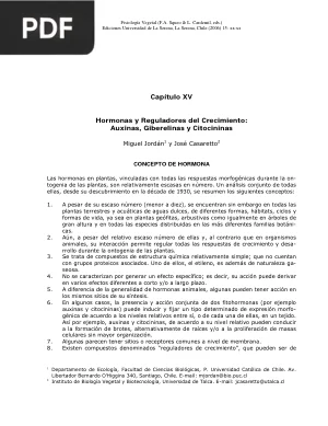 Hormonas y Reguladores del Crecimiento: Auxinas, Giberelinas y Citocininas