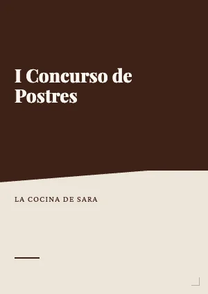 I Concurso de Postres