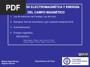 Inducción electromagnética y energía del campo magnético