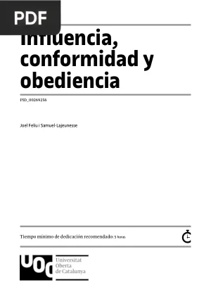 Influencia, conformidad y obediencia