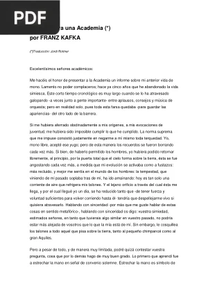 Informe para una Academia