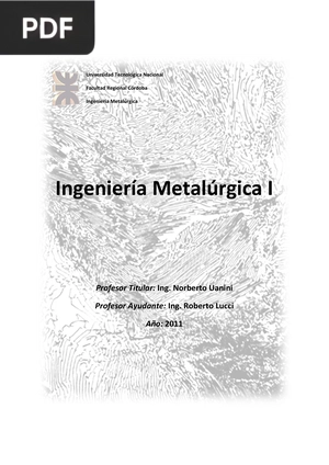 Ingeniería Metalúrgica 1