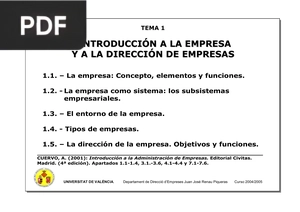 Introducción a la Administración de Empresas