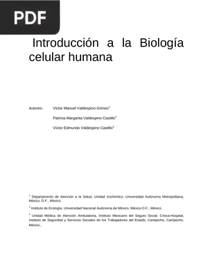 Introducción a la Biología celular humana
