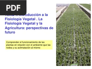 Introducción a la Fisiología Vegetal y la Agricultura