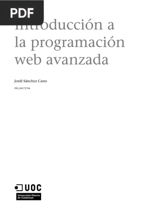 Introducción a la programación web avanzada