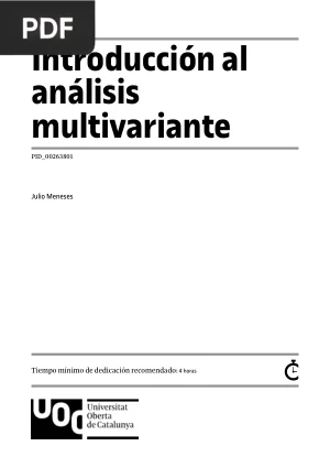 Introducción al análisis multivariante
