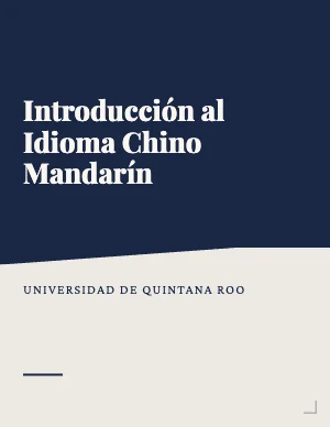 Introducción al Idioma Chino Mandarín