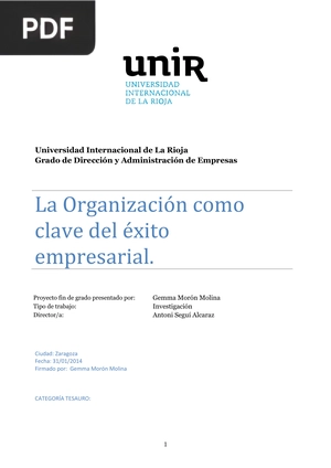 La organización como clave del éxito empresarial