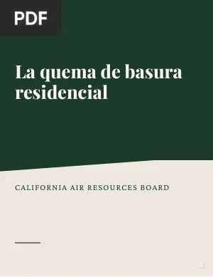 La quema de basura residencial