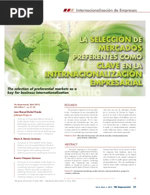 La selección de mercados preferentes como clave en la internacionalización empresarial