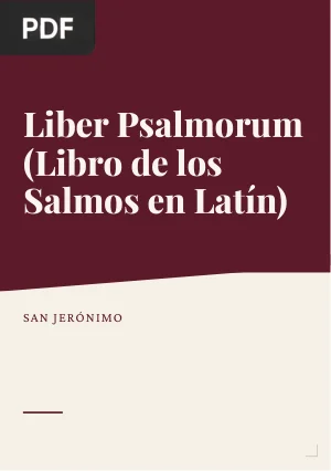 Liber Psalmorum (Libro de los Salmos en Latín)