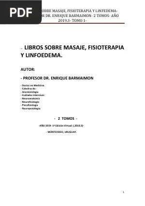 Libros sobre masaje, fisioterapia y linfoedema.