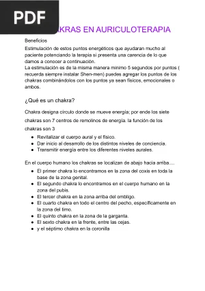 Los Chakras en Auriculoterapia