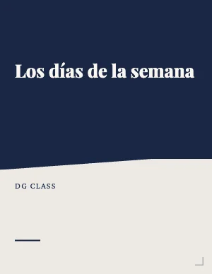 Los días de la semana