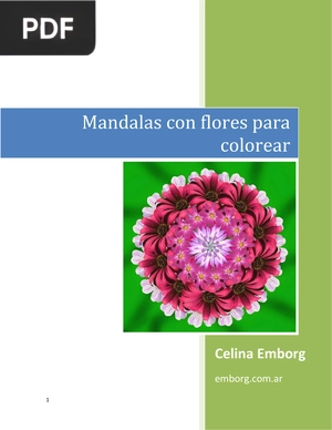 Mandalas con flores para colorear