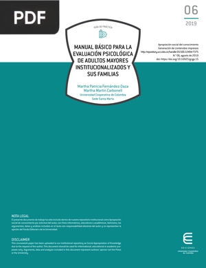Manual Básico para la Evaluación Psicológica de Adultos Mayores