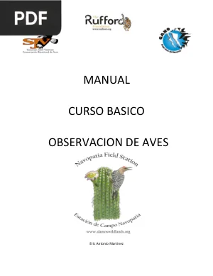 Manual Curso Básico Observación de Aves