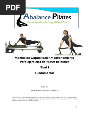 Manual de Capacitación y Entrenamiento para ejercicios de Pilates Reformer