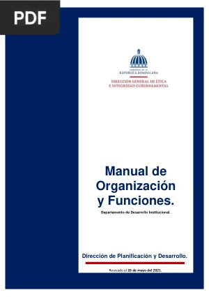 Manual de organización y funciones de la DIGEIG